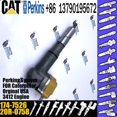 3412 diesel engine fuel injector 174-7526 20R0758 20R-0758 INJECTOR 174752for caterpillar D9R 771D 69D 769D 657E 651E AD
