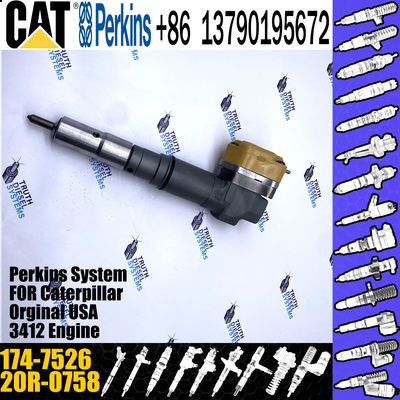 3412 diesel engine fuel injector 174-7526 20R0758 20R-0758 INJECTOR 174752for caterpillar D9R 771D 69D 769D 657E 651E AD