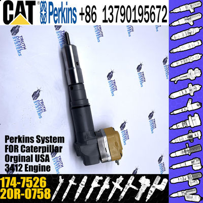 3412 diesel engine fuel injector 174-7526 20R0758 20R-0758 INJECTOR 174752for caterpillar D9R 771D 69D 769D 657E 651E AD