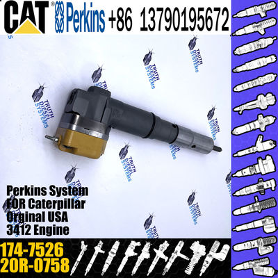 3412 diesel engine fuel injector 174-7526 20R0758 20R-0758 INJECTOR 174752for caterpillar D9R 771D 69D 769D 657E 651E AD