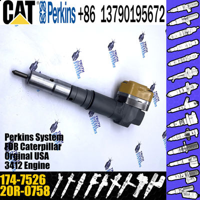 3412 diesel engine fuel injector 174-7526 20R0758 20R-0758 INJECTOR 174752for caterpillar D9R 771D 69D 769D 657E 651E AD