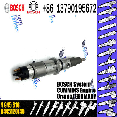 common rail assembly diesel fuel injector 0445120140 4945316 with nozzle DLLA126P1776 for Cummins VW 0445120140