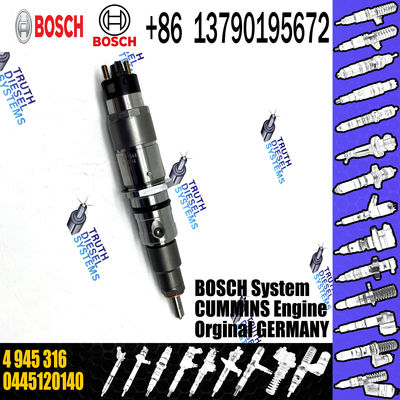 common rail assembly diesel fuel injector 0445120140 4945316 with nozzle DLLA126P1776 for Cummins VW 0445120140