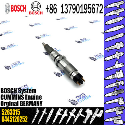 common rail injector 0445120252 5263315 for Cummins industrial engines diesel fuel injector 4981126 0445120252