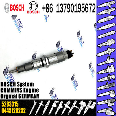 common rail injector 0445120252 5263315 for Cummins industrial engines diesel fuel injector 4981126 0445120252