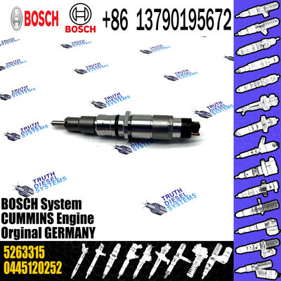 common rail injector 0445120252 5263315 for Cummins industrial engines diesel fuel injector 4981126 0445120252