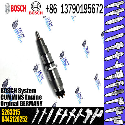 common rail injector 0445120252 5263315 for Cummins industrial engines diesel fuel injector 4981126 0445120252