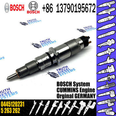 High Quality New Diesel Fuel Injector 5263262 0445120231 For Komatsu Pc200-8 6d107/qsb6.7 Engine