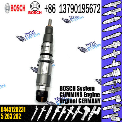 High Quality New Diesel Fuel Injector 5263262 0445120231 For Komatsu Pc200-8 6d107/qsb6.7 Engine