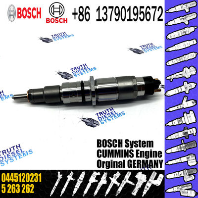 High Quality New Diesel Fuel Injector 5263262 0445120231 For Komatsu Pc200-8 6d107/qsb6.7 Engine