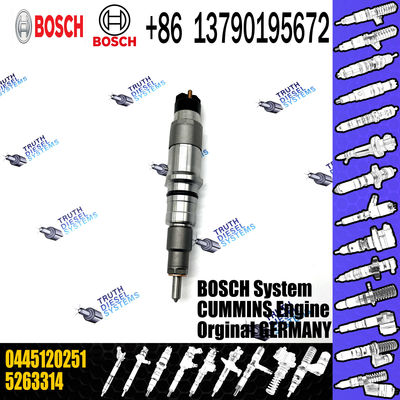diesel fuel injector nozzle 0445120251 factory supply common rail injector 0445120251 for Cummins Qsb 6.7 diesel engine