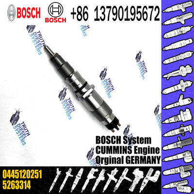 diesel fuel injector nozzle 0445120251 factory supply common rail injector 0445120251 for Cummins Qsb 6.7 diesel engine