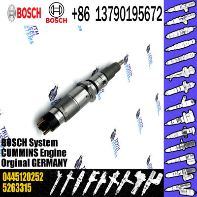 common rail injector 0445120252 5263315 for Cummins industrial engines diesel fuel injector 4981126 0445120252