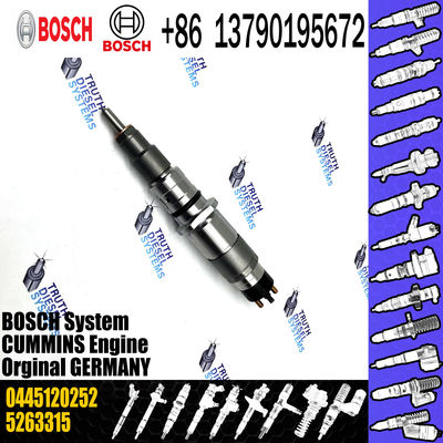 common rail injector 0445120252 5263315 for Cummins industrial engines diesel fuel injector 4981126 0445120252