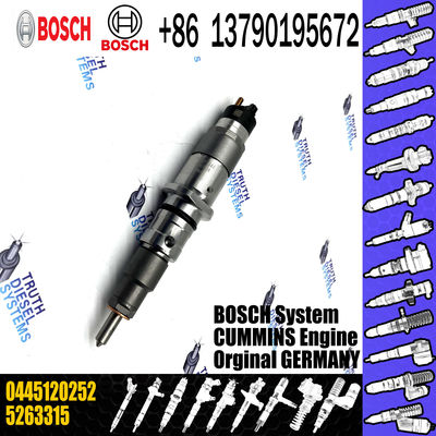 common rail injector 0445120252 5263315 for Cummins industrial engines diesel fuel injector 4981126 0445120252