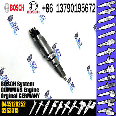 common rail injector 0445120252 5263315 for Cummins industrial engines diesel fuel injector 4981126 0445120252