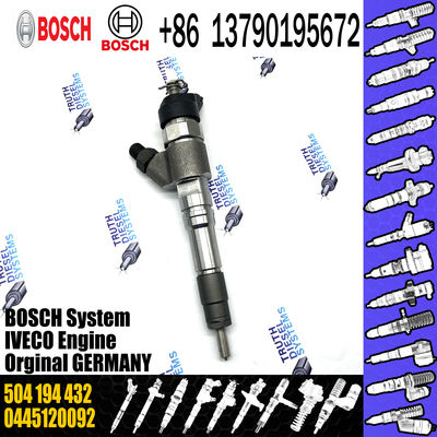 High Quality New Diesel Fuel Injector 504194432 0445120092 For IVECO/NEW HOLLAND/FIAT/CASE IH