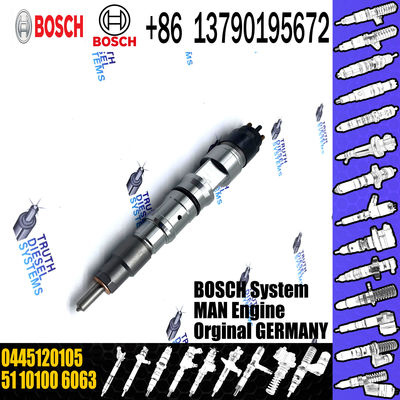 Diesel Fuel Engine Injector Assemblies 0445120105 Common Rail Injector 0445120105