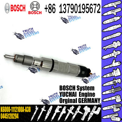 High Quality Diesel Common Rail Fuel Injector 0445120294 K6000-1112100A-A38 For Yuchai