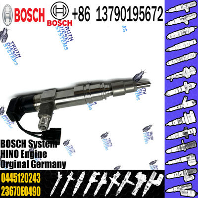 For TOYOTA HINO 23670-E0490 BOSCH Common Rail Magnet Fuel Injector 0445120243 23670-E0490