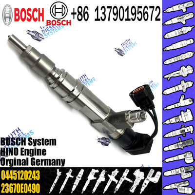 For TOYOTA HINO 23670-E0490 BOSCH Common Rail Magnet Fuel Injector 0445120243 23670-E0490