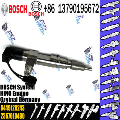 For TOYOTA HINO 23670-E0490 BOSCH Common Rail Magnet Fuel Injector 0445120243 23670-E0490