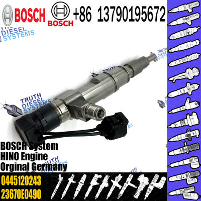 For TOYOTA HINO 23670-E0490 BOSCH Common Rail Magnet Fuel Injector 0445120243 23670-E0490