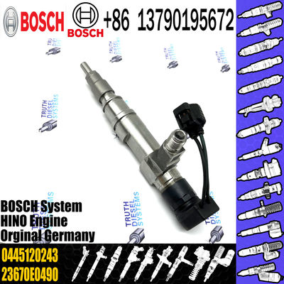 For TOYOTA HINO 23670-E0490 BOSCH Common Rail Magnet Fuel Injector 0445120243 23670-E0490