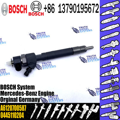High Quality Common Rail Fuel Injector 0445110204 A6120700587 0 445 110 204 Injector Brand New