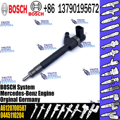 High Quality Common Rail Fuel Injector 0445110204 A6120700587 0 445 110 204 Injector Brand New