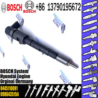 New Diesel Fuel Injector Common Rail Injector Assembly 0445110092 0445110091 for Hyundai Kia Sorento 2002-2009