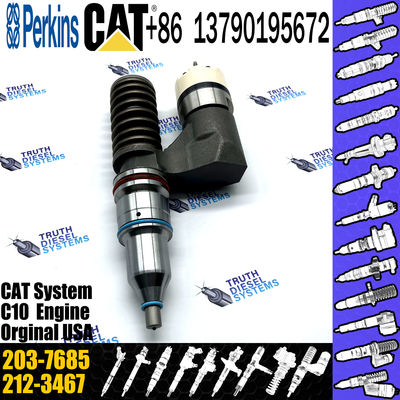 Diesel Engine Fuel Injector Excavator Accessories Diesel Motor Parts 2037685 203-7685 for Caterpillar CAT 16H C-10 C-12