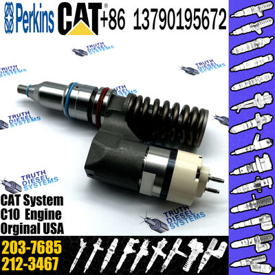Diesel Engine Fuel Injector Excavator Accessories Diesel Motor Parts 2037685 203-7685 for Caterpillar CAT 16H C-10 C-12