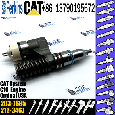 Diesel Engine Fuel Injector Excavator Accessories Diesel Motor Parts 2037685 203-7685 for Caterpillar CAT 16H C-10 C-12