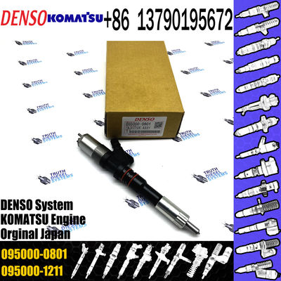 0950000801 Original Auto Parts Diesel Fuel Injector Engine Common Rail Injector 6156-11-3100 095000-0801