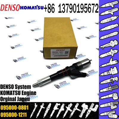 0950000801 Original Auto Parts Diesel Fuel Injector Engine Common Rail Injector 6156-11-3100 095000-0801