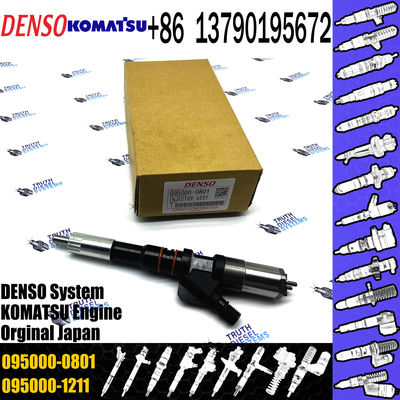 0950000801 Original Auto Parts Diesel Fuel Injector Engine Common Rail Injector 6156-11-3100 095000-0801