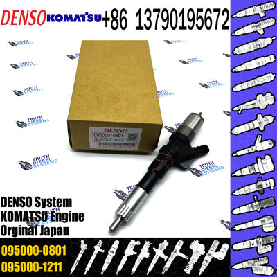 0950000801 Original Auto Parts Diesel Fuel Injector Engine Common Rail Injector 6156-11-3100 095000-0801