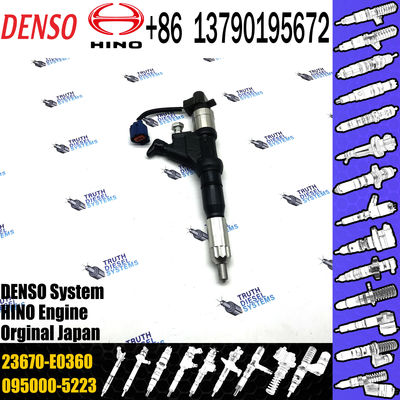 Common rail fuel injector 23670-E0360 095000-5970 095000-5971 095000-5972 for HINO 700 Series E13c