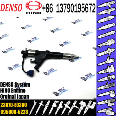 Common rail fuel injector 23670-E0360 095000-5970 095000-5971 095000-5972 for HINO 700 Series E13c
