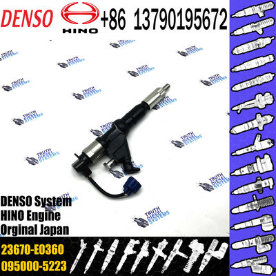 Common rail fuel injector 23670-E0360 095000-5970 095000-5971 095000-5972 for HINO 700 Series E13c