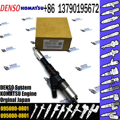 0950000801 Original Auto Parts Diesel Fuel Injector Engine Common Rail Injector 6156-11-3100 095000-0801