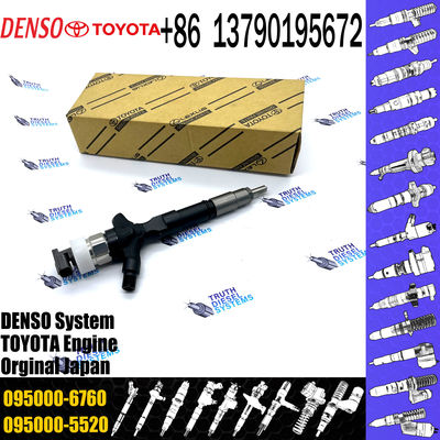 common rail injector 23670-30140 095000-6760 injector for TOYOTA 1KD-FTV, 2KD-FTV, D-4D, injector nozzle 23670-30140 095