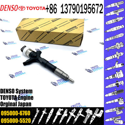 common rail injector 23670-30140 095000-6760 injector for TOYOTA 1KD-FTV, 2KD-FTV, D-4D, injector nozzle 23670-30140 095