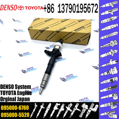 common rail injector 23670-30140 095000-6760 injector for TOYOTA 1KD-FTV, 2KD-FTV, D-4D, injector nozzle 23670-30140 095
