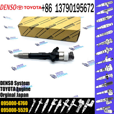 common rail injector 23670-30140 095000-6760 injector for TOYOTA 1KD-FTV, 2KD-FTV, D-4D, injector nozzle 23670-30140 095