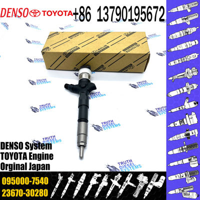 Common Rail Fuel Injector 23670-30280 095000-7540 For Toyota Hilux 1KD-FTV