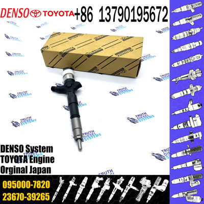 Diesel Engine System Common Rail Fuel Injector 23670-39265 095000-7820 For TOY0TA 1KD-FTV Engine