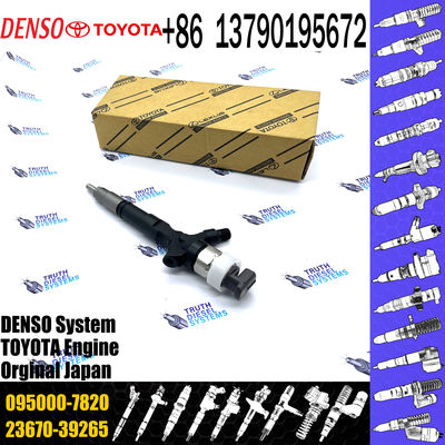 Diesel Engine System Common Rail Fuel Injector 23670-39265 095000-7820 For TOY0TA 1KD-FTV Engine