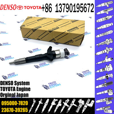 Diesel Engine System Common Rail Fuel Injector 23670-39265 095000-7820 For TOY0TA 1KD-FTV Engine